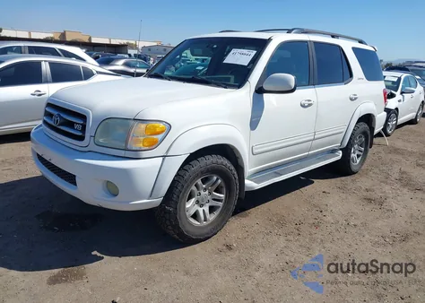 2003 Toyota Sequoia Limited V8 z USA, uszkodzony, nr VIN 5TDBT48A13S168445